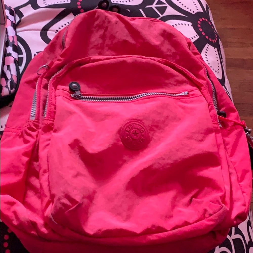Pink Kipling Backpack